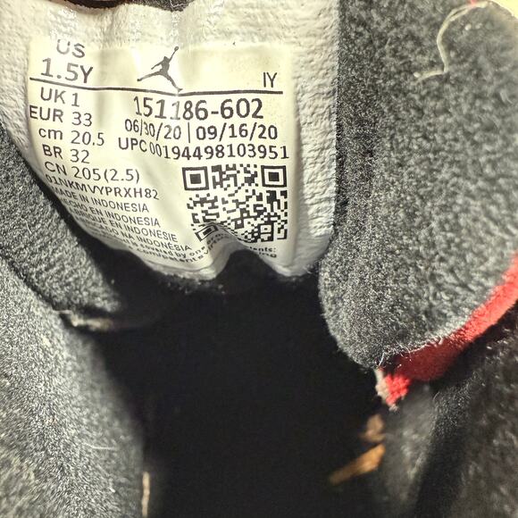 Nike Air Jordan Retro 12 Reverse Flu Game Varsity Red kids Size 1.5 - Picture 6 of 7